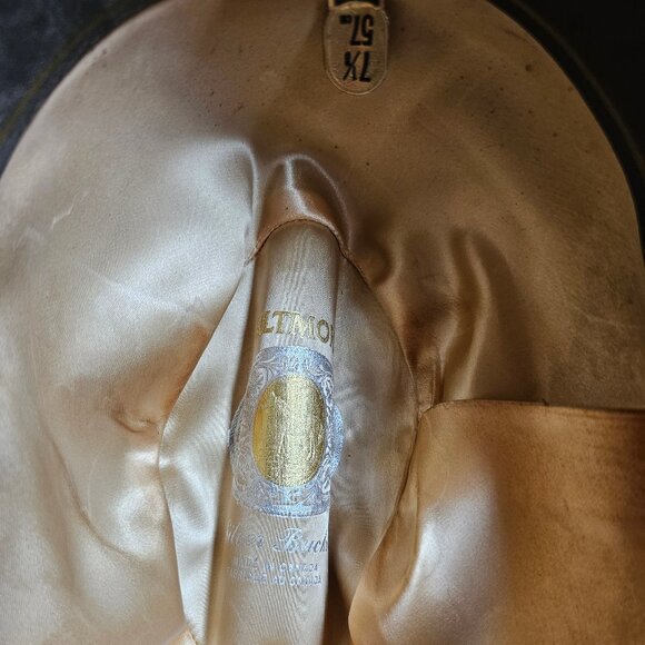 Biltmore Western Felted Cowboy Hat Made in Canada Sz 7 1/8 57cm Brown - Picture 8 of 9